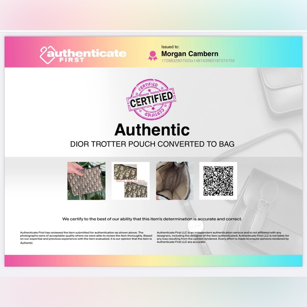 Authentic: Vintage, Christian Dior Trotter pouch converted to Crossbody - Picture 13 of 13